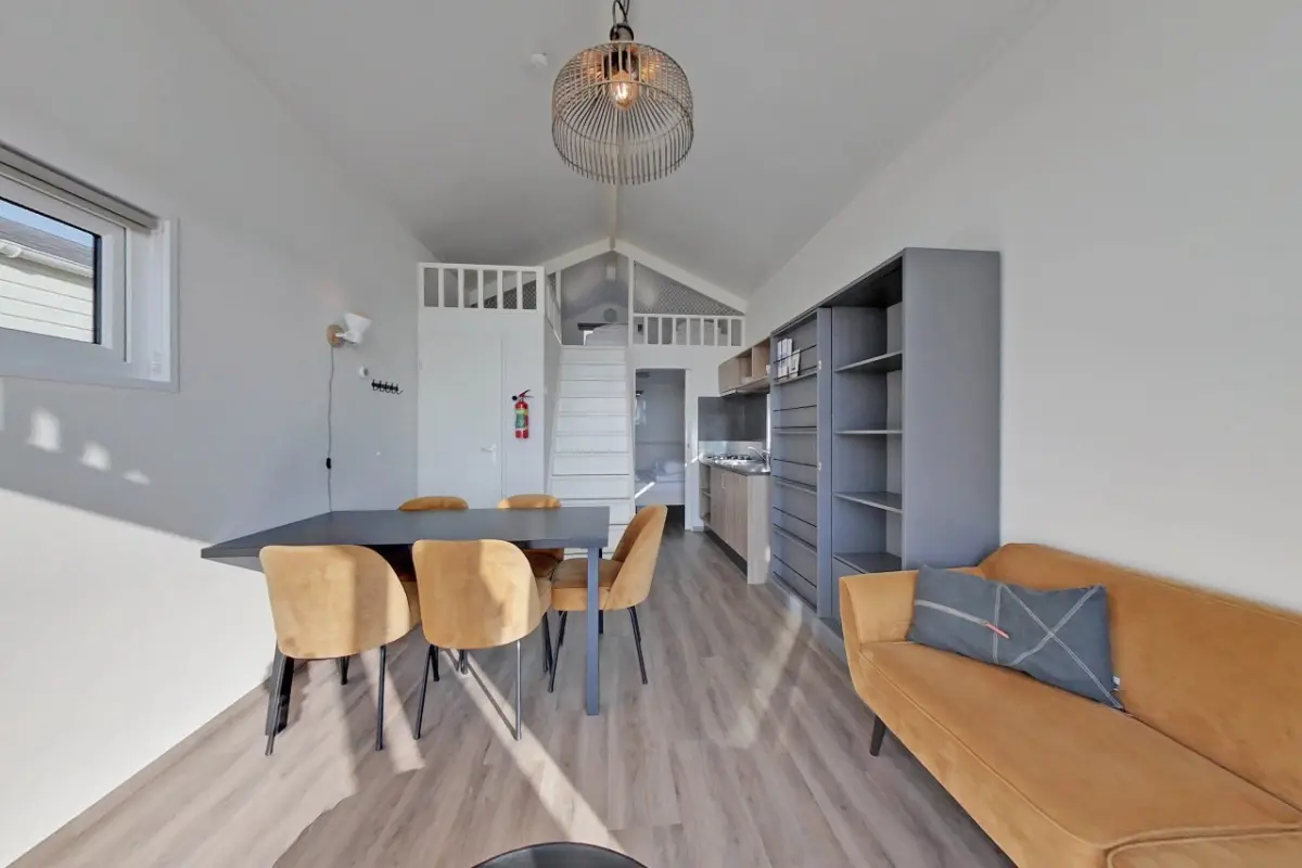 Detail van het interieur van de Signature bungalow